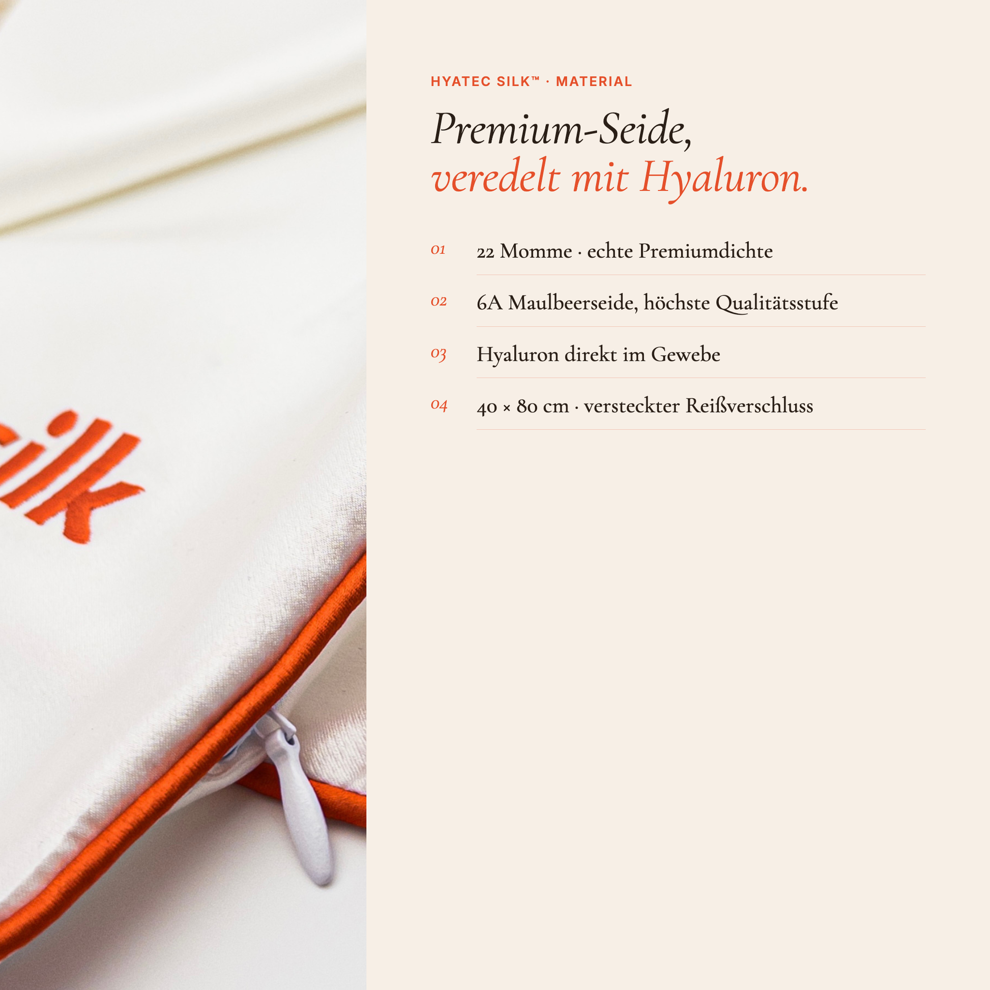 ohsilk Seidenkissenbezug — weniger Frizz durch stark reduzierte Reibung