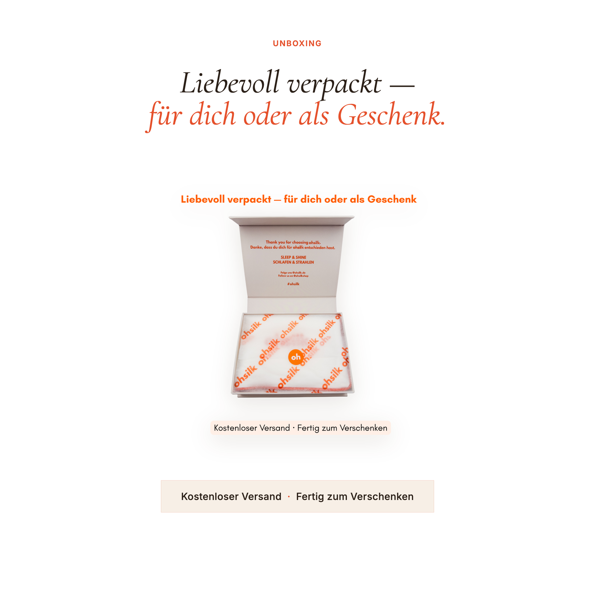 ohsilk Versand aus Deutschland — Lieferzeit 2 bis 5 Werktage