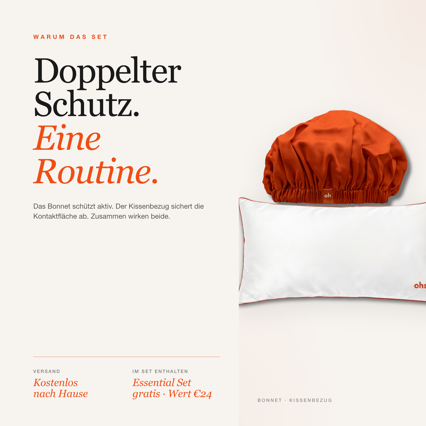 ohsilk Signature Sleep Set — doppelter Haarschutz über Nacht