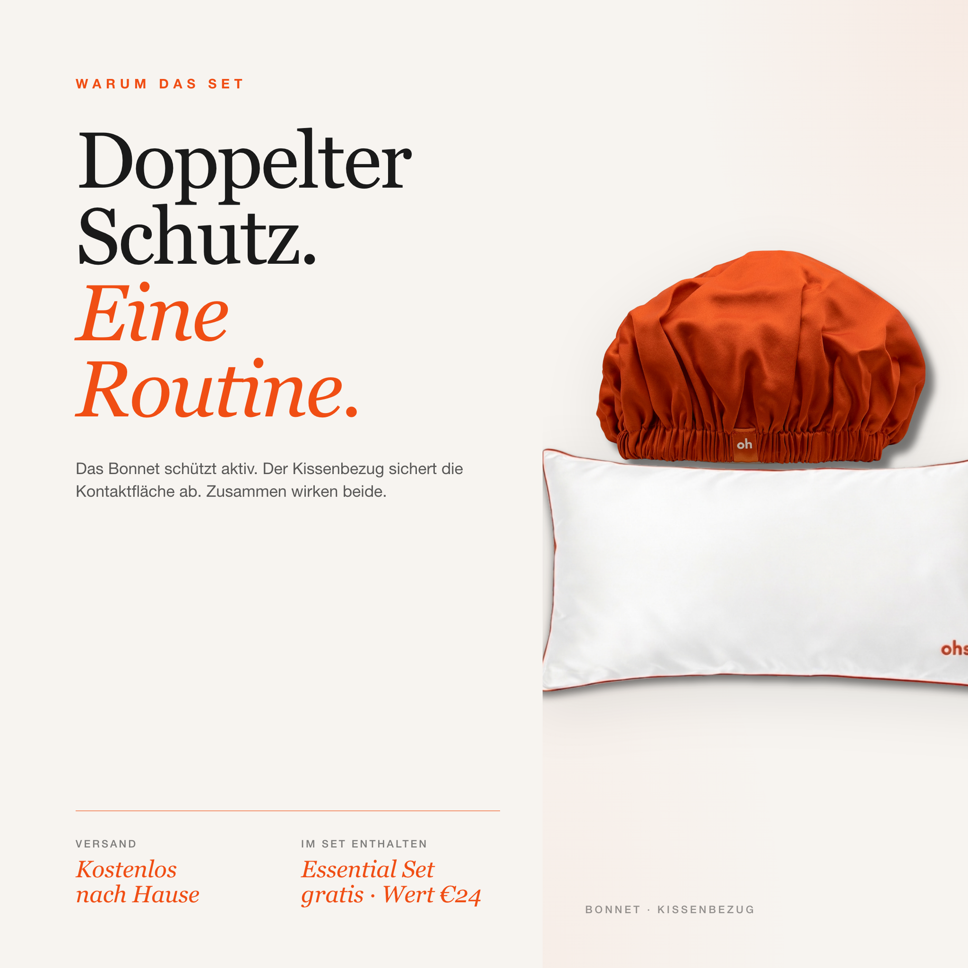 ohsilk Signature Sleep Set — doppelter Haarschutz über Nacht