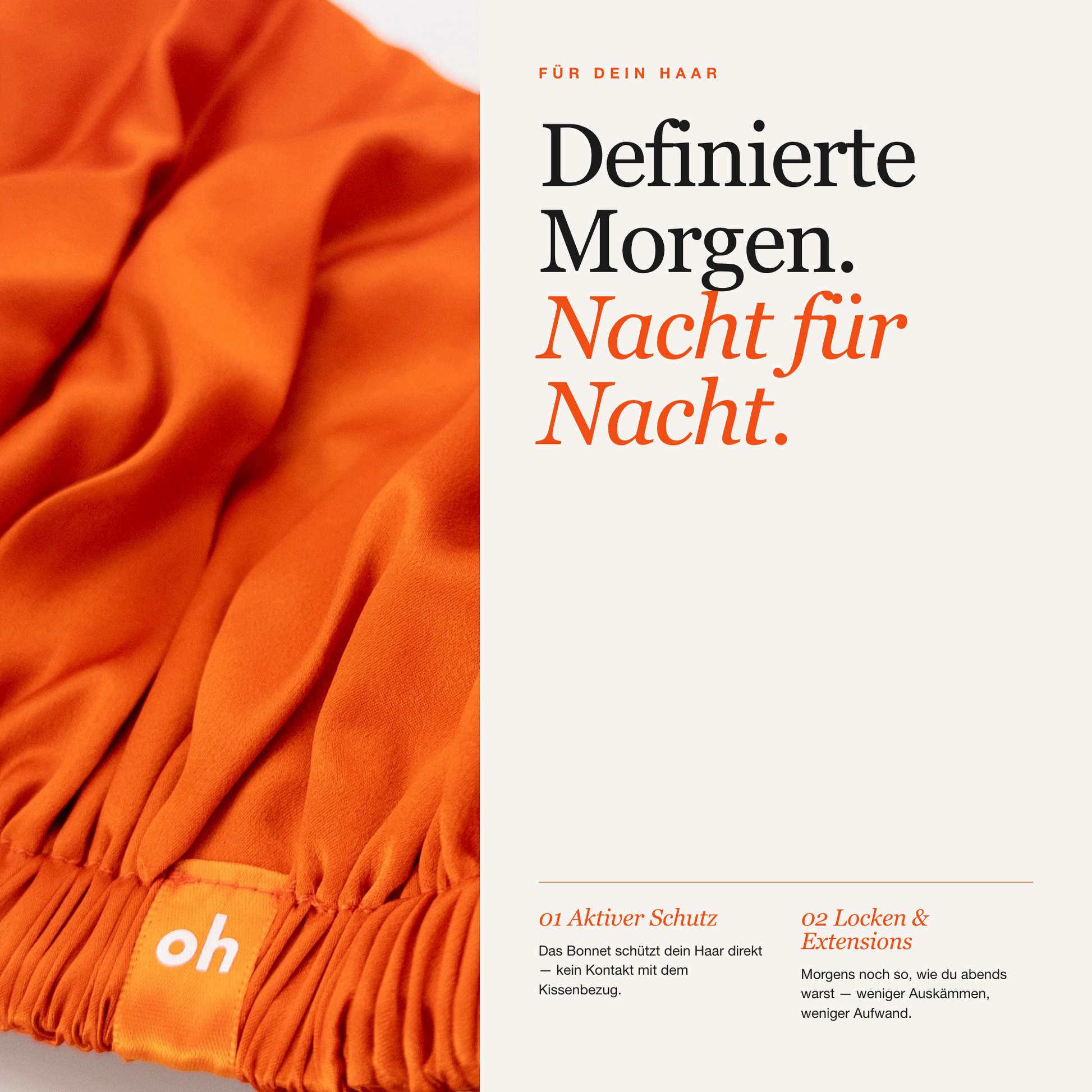 ohsilk Bonnet elastischer Bund — sitzt sicher die ganze Nacht auch bei Bauchschläferinnen
