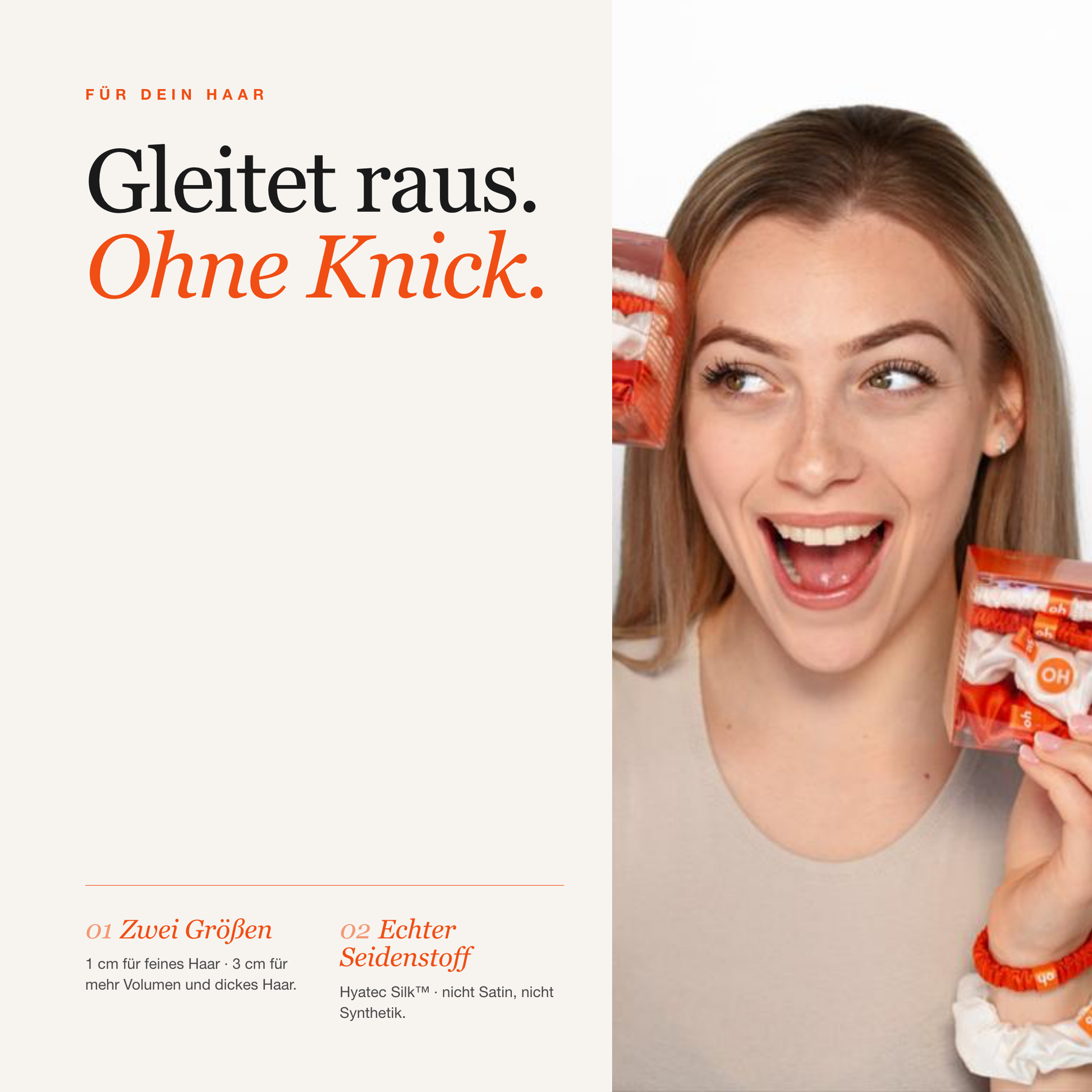 ohsilk ESSENTIAL Scrunchies — breiter Seiden-Haargummi ohne Haarbruch